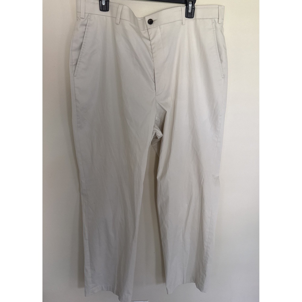 Orvis Men's Size 42X31 Tan Chino Pants Trousers Casual Flat Front